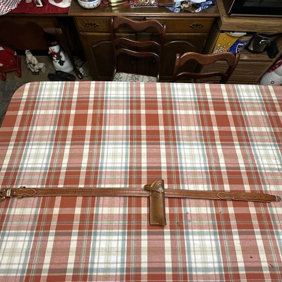 Other - Custom Made Leather Gun Belt "speed Scabbard". Fits 40' Waist. Holds .45 Caliber